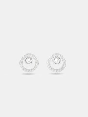 Swarovski Silver Creativity Circle Pierced Earrings - Image 2 of 4