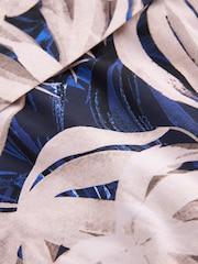 Marineblau mit Palmenprint - Bikinihose mit Rollsaum - Bild 4 von 4