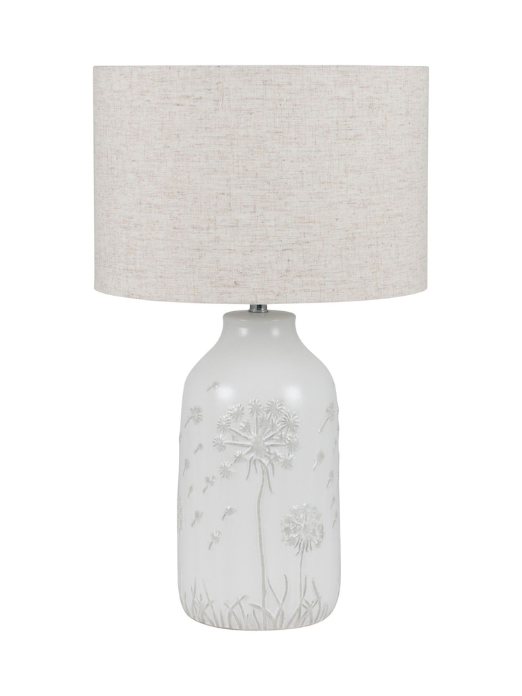 Pacific White Flora Floral Ceramic Table Lamp - Image 1 of 1