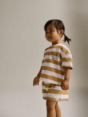 Neutral Stripe T-Shirt And Shorts Set (3mths-7yrs) - Image 1 of 8