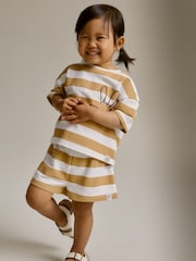 Neutral Stripe T-Shirt And Shorts Set (3mths-7yrs) - Image 2 of 8