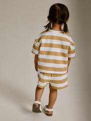 Neutral Stripe T-Shirt And Shorts Set (3mths-7yrs) - Image 3 of 8