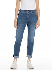 Replay Denim Dark Blue Marty Boyfriend Fit Jeans - Image 1 of 4