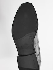 Black Standard Fit Leather Derby Brogues - Image 7 of 7