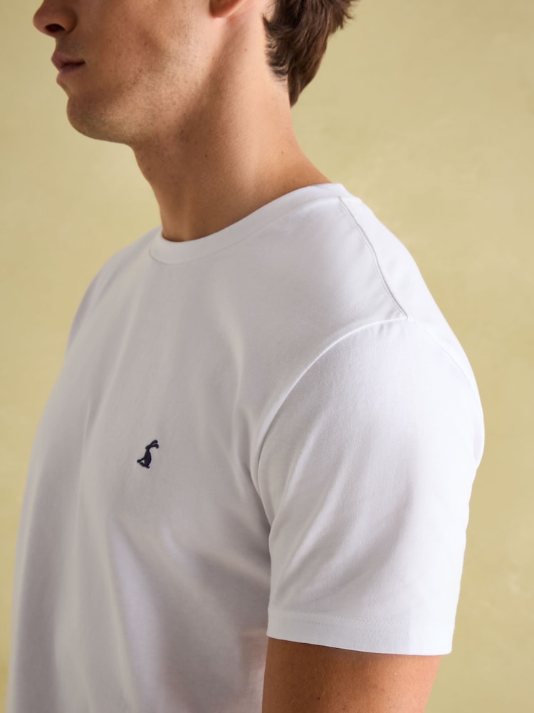 Joules Everyday White Crew Neck T-Shirt - Image 5 of 6