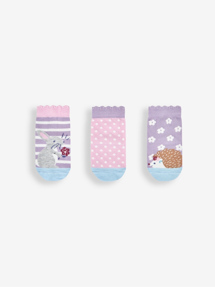 Jojo Maman Bébé 3-Pack Hedgerow-Character socken - Bild 2 von 2 Jojo Maman Bébé 3-Pack Hedgerow-Character socken - Bild 2 von 2