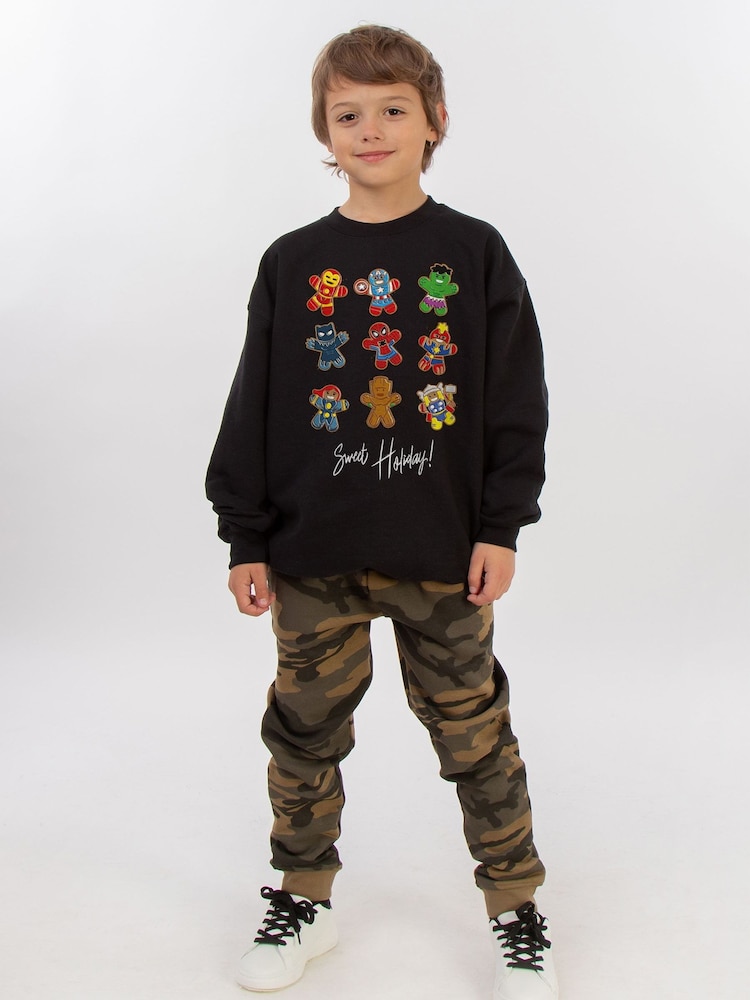 Rags & Rascals Marvel Gingerbread Avengers Sweatshirt - صورة 2 من 4 Rags & Rascals Marvel Gingerbread Avengers Sweatshirt - صورة 2 من 4
