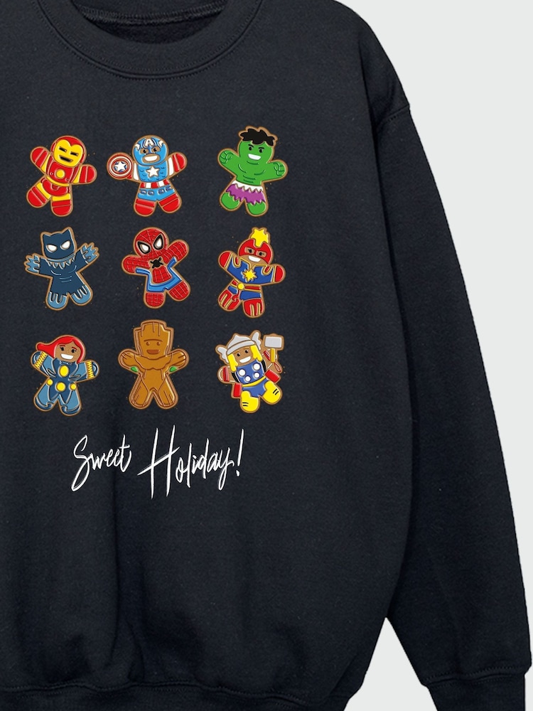 Rags & Rascals Marvel Gingerbread Avengers Sweatshirt - صورة 4 من 4 Rags & Rascals Marvel Gingerbread Avengers Sweatshirt - صورة 4 من 4