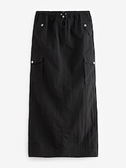 Black Cargo Midi Skirt - Image 6 of 7