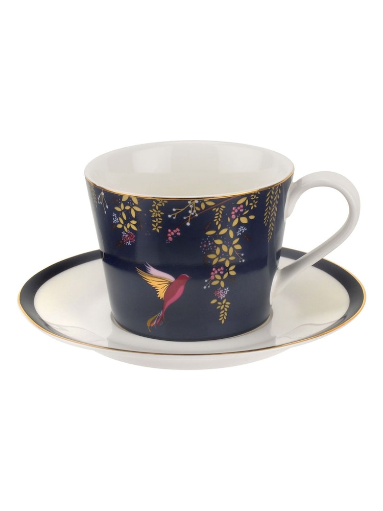 Portmeirion Blue Sara Miller China Tea Cup & Saucer - Image 2 of 3