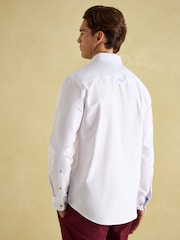Joules Oxford White Long Sleeve Classic Fit Shirt - Image 4 of 10