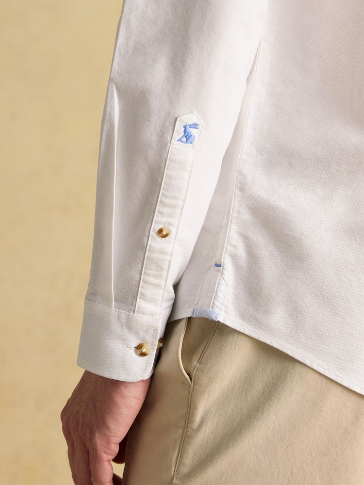 Joules Oxford White Long Sleeve Classic Fit Shirt - Image 8 of 10
