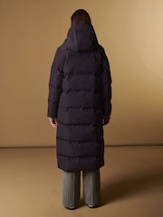 Grape Purple Longline Shower Resistant Padded Hooded Coat - Image 2 of 11