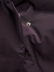 Grape Purple Longline Shower Resistant Padded Hooded Coat - Image 6 of 11