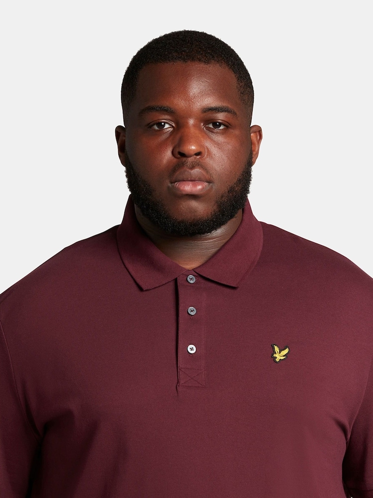 Lyle & Scott Burgundy Red Big Polo Shirt - Image 3 of 5