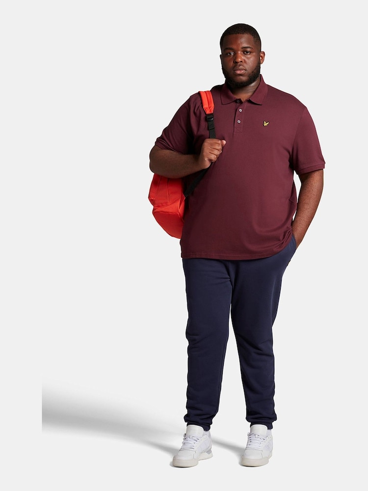 Lyle & Scott Burgundy Red Big Polo Shirt - Image 4 of 5