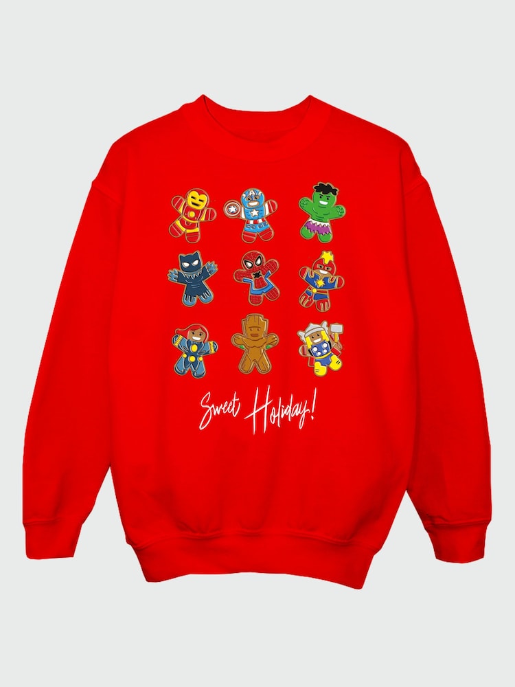 Rags & Rascals Marvel Gingerbread Avengers Sweat Top - Image 2 of 4 Rags & Rascals Marvel Gingerbread Avengers Sweat Top - Image 2 of 4