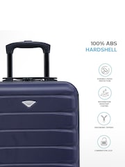 Azul - Maleta de cabina rígida Easyjet de 45x36x20 cm para debajo del asiento con 2 ruedas de Flight Knight - Imagen 3 de 9