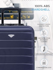 Azul - Maleta de cabina rígida Easyjet de 45x36x20 cm para debajo del asiento con 2 ruedas de Flight Knight - Imagen 4 de 9