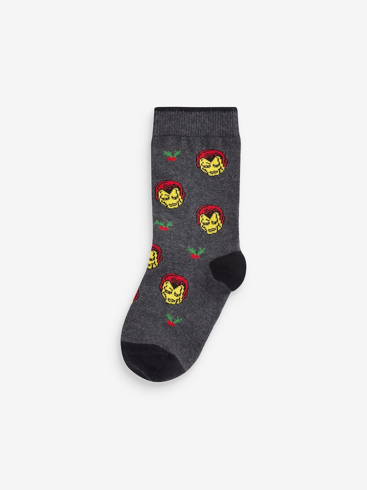 Marvel Avengers Weihnachten, Schwarz/Grau - Lizenzierte Gaming-Socken mit hohem Baumwollanteil im 3er-Pack - Bild 4 von 4 Marvel Avengers Weihnachten, Schwarz/Grau - Lizenzierte Gaming-Socken mit hohem Baumwollanteil im 3er-Pack - Bild 4 von 4