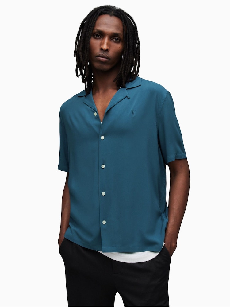 AllSaints Blue Venice Shirt - Image 1 of 5