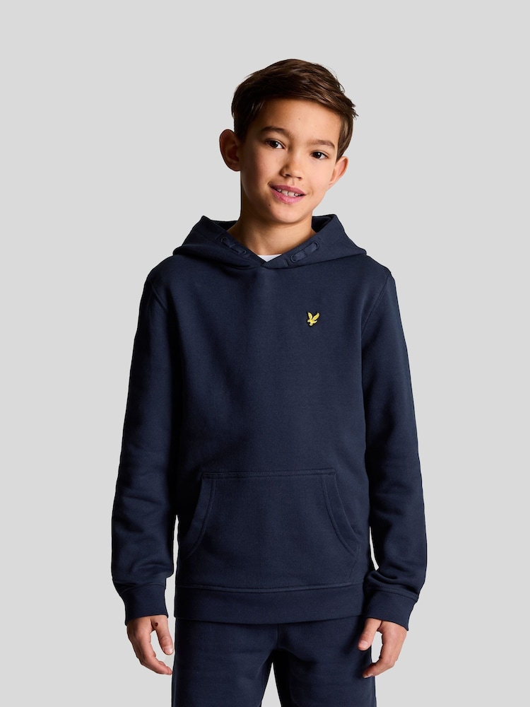 Lyle & Scott Navy Blue Boys 100% Cotton Jersey Hoodie - Image 1 of 5