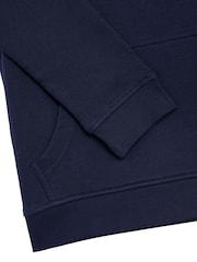 Lyle & Scott Navy Blue Boys 100% Cotton Jersey Hoodie - Image 4 of 5