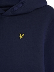 Lyle & Scott Navy Blue Boys 100% Cotton Jersey Hoodie - Image 5 of 5