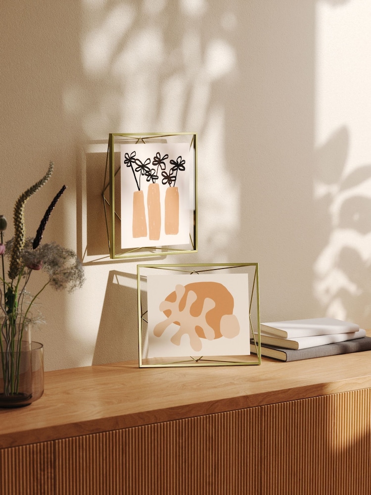 Umbra Mat Brass Prisma PD Photo Frame - Image 1 of 5 Umbra Mat Brass Prisma PD Photo Frame - Image 1 of 5