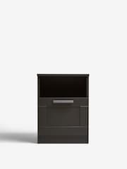 Black Flynn 1 Drawer Bedside Table - Image 2 of 9