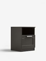 Black Flynn 1 Drawer Bedside Table - Image 3 of 9