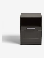 Black Flynn 1 Drawer Bedside Table - Image 6 of 9
