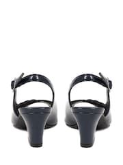 Pavers Blue Pavers Slingback Heeled Black Sandals - Image 3 of 5