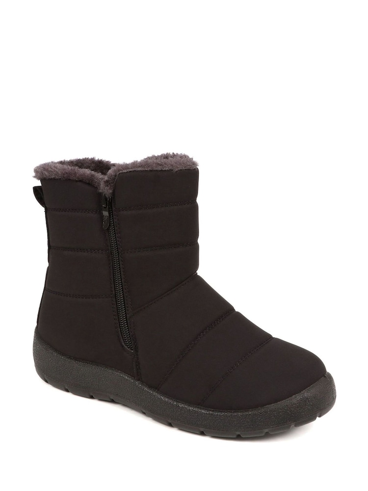 Pavers Wide Fit Weather Black Boots - Image 2 of 5