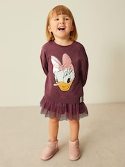 Purple Daisy Duck Disney Sequin Party Dress (3mths-7yrs) - Image 1 of 7