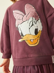 Purple Daisy Duck Disney Sequin Party Dress (3mths-7yrs) - Image 3 of 7