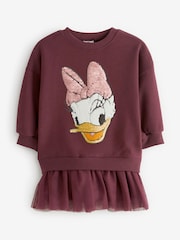 Purple Daisy Duck Disney Sequin Party Dress (3mths-7yrs) - Image 5 of 7