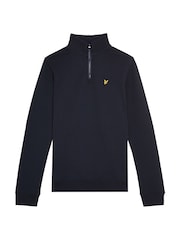 Lyle & Scott Navy Boys Half Zip 100% Cotton Sweatshirt - Image 3 of 5