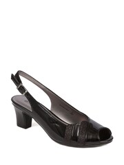 Pavers Black Pavers Slingback Heeled Black Sandals - Image 2 of 5