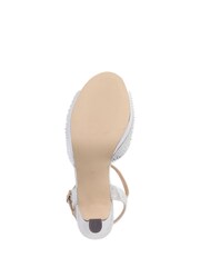 Tacones plateados de aguja con diseño ajustable de Pavers - Imagen 4 de 5