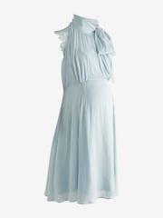 Seraphine Blue Maternity & Nursing Cocktail Dress With Neck Tie - Image 7 of 7