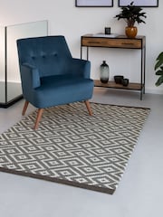 Grey Geo Diamond Rug - Image 1 of 5