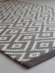Grey Geo Diamond Rug - Image 2 of 5