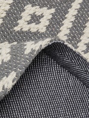 Grey Geo Diamond Rug - Image 3 of 5