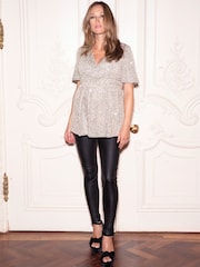 Seraphine Silver Vita Sequin Knot Top - Image 6 of 7