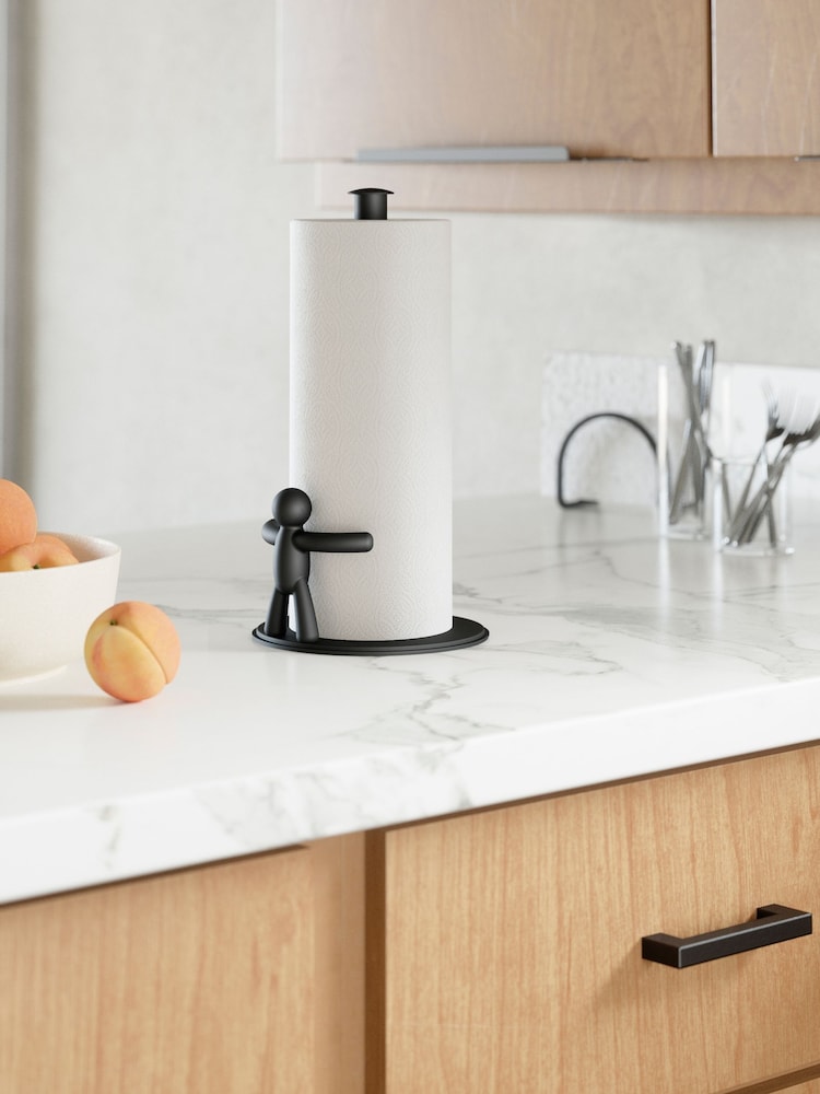 Umbra Black Buddy Paper Towel And Toilet Roll Holder - Image 1 of 5