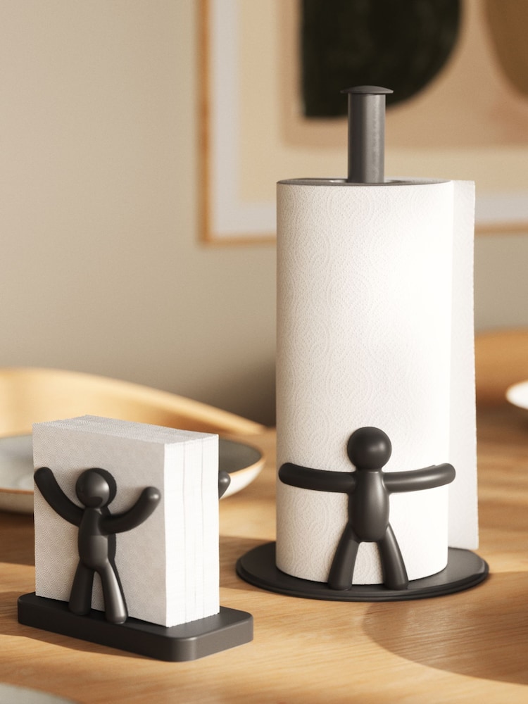 Umbra Black Buddy Paper Towel And Toilet Roll Holder - Image 2 of 5