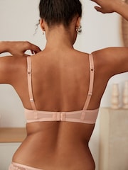 Rose Pink Pad Balcony Lace Bra - Image 4 of 8