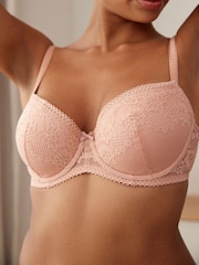 Rose Pink Pad Balcony Lace Bra - Image 5 of 8