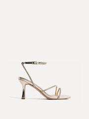 Linzi Gold Ruma Wide Fit Diamante Heeled Sandals - Image 2 of 5